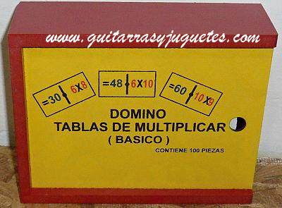Dominó de 100 piezas de tablas de multiplicar